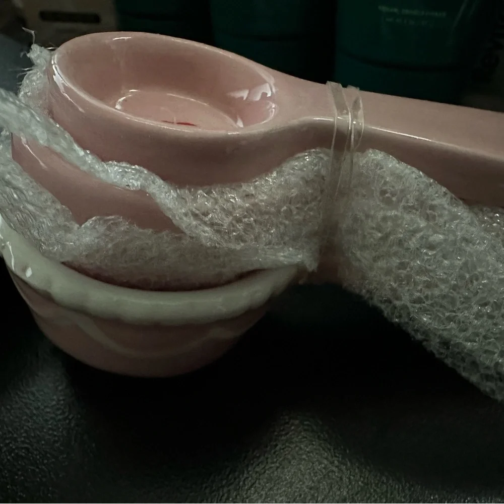 Pink Ceramic Measuring Spoon Set - Picture 2 of 4